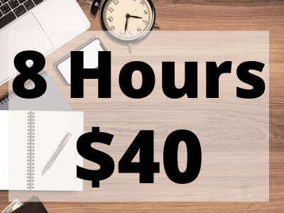 eight hours for forty dollars promotion picture