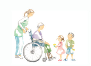 Unpaid Caregivers Should Be Paid! Grandmother of a wheelchair Nurse and children