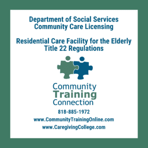 Title 22 Regulations - RCFE Printed